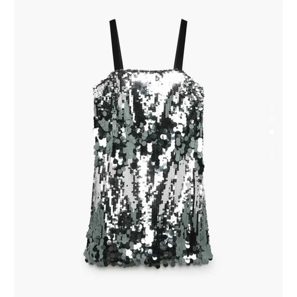 ZARA SILVER SEQUIN MINI DRESS  Bloggers favite - Picture 16 of 17